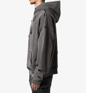 Sweat à capuche pour homme en tissu éponge 100% coton léger coupe ample pull respirant à séchage rapide Logo personnalisé Style Streetwear - Product Image 2