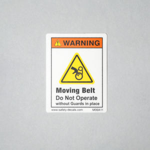 Etiqueta de Advertencia de Peligro de Cinta Transportadora en Movimiento, Calcomanía de Seguridad, No Operar Sin Protección, Adhesivo 3M Impermeable, Etiquetas de Embalaje M06 - Product Image 1