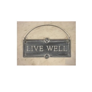 Black Powder Coated Iron Hanging Garden Sign <b>Name</b> <b>Plate</b> For Home Garden Park Wall Decorative Usage Garden Sign <b>Name</b> <b>Plate</b> - Product Image 1
