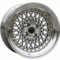 Jantes en alliage chromé à déport profond pour voitures, 14 15 16 17 18 19 pouces, 4x100/114.3 5x112/120 pour voitures de tourisme modifiées JDM Racing Audi
