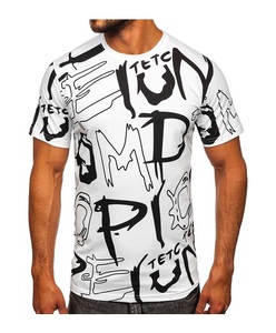 เสื้อยืดคอกลมแขนสั้นผ้าฝ้าย 100% พิมพ์ลายดิจิทัล สำหรับผู้ชาย สไตล์สตรีทแวร์ ระบายอากาศได้ดี - Product Image 5