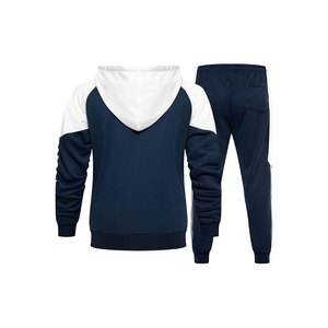 Survêtement personnalisé avec logo, à capuche, en polyester uni, survêtement de sport, vêtements de sport, fermeture éclair intégrale, jogging décontracté, athlétique, unisexe, polaire 2 en 1 - Product Image 6