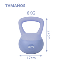 España En Stock Soft PVC Coated Steel Sand Kettlebell 2-12kg Fitness Training Strength Kettlebell Set Envío rápido