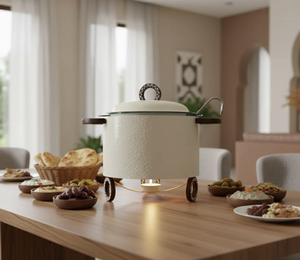 Casserole en métal de haute qualité avec poignées en acier inoxydable, couvercle en acier inoxydable émaillé, pot de buffet écologique pour la maison - Product Image 3