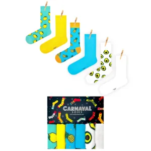 Juego de 6 Pares de Calcetines Transpirables de Colores Sólidos y Estampados para Uso Diario - Product Image 1