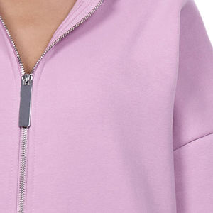 เสื้อฮู้ดสวมหัวโอเวอร์ไซส์ของผู้หญิงเสื้อกันหนาวมีซิประบายอากาศสำหรับฤดูใบไม้ร่วงและฤดูหนาว - Product Image 5