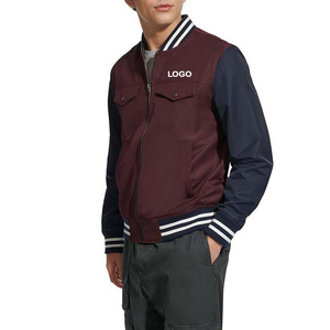 เสื้อแจ็กเก็ตผ้าคอตตอนสำหรับผู้ชายเสื้อแจ็กเก็ตเบสบอลมหาวิทยาลัยแบบสั่งทำ - Product Image 2