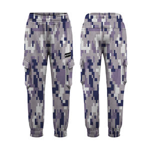 Pantalon cargo de sport décontracté 100% coton taille élastique léger multi-poches de haute qualité avec conception personnalisée - Product Image 4