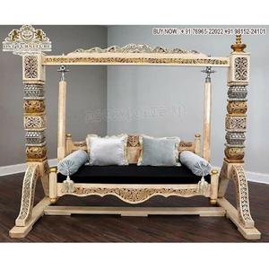 Columpio de madera maciza hecho a mano para sala de estar, columpio moderno de teca, diseño moderno para decoración del hogar - Product Image 1