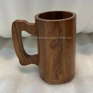 แก้วเบียร์ไม้กระถินเทศทันสมัย ป้องกันการรั่วซึม สำหรับงานหรูหรา แก้วกาแฟไม้ธรรมชาติ ปลอดภัยสำหรับอาหาร - Product Image 3