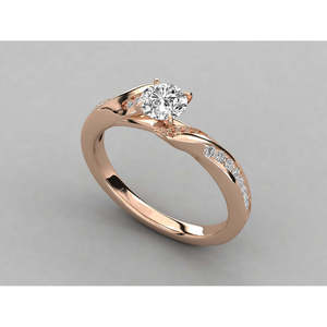 Anillo Solitario de Oro de 18K para Mujer con Diamante Cultivado en Laboratorio - Product Image 4