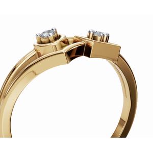 แหวนเพชรทรงกลมแบบซ้อนได้ รุ่นพรีเมียม ออโรร่า สเฟียร์ น้ำหนัก 0.100 กะรัต ทอง 9 กะรัต 14 กะรัต 18 กะรัต ขายส่ง ผู้ผลิต OEM - Product Image 3