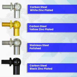 ข้อต่อลูกกลม M10-M10 BJ147 DIN71802แกนยึดเหล็กชุบสังกะสีสำหรับอุตสาหกรรมถ้วยขนาด16มม. - Product Image 3