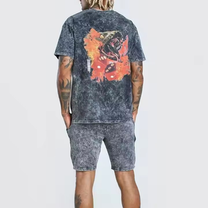 OEM Quick Dry Oversized 100% Cotton Acid Wash <b>Tshirts</b> <b>High</b> quality Summer Men Embossed <b>Tshirts</b> with custom logo and design - Product Image 5