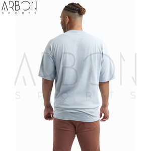 Tela de algodón transpirable suave de alta calidad para comodidad nueva moda Streetwear manga corta hombres 100% camisetas de punto de algodón - Product Image 3