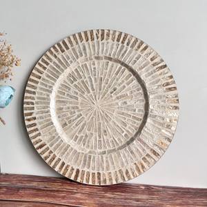 MOP coquilles assiettes de chargeur top vente mosaïque capiz perle napperon nacre de perles incrustation plaque tapis - Product Image 6