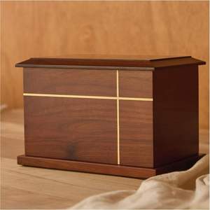 Handcrafted Walnut Cross Urn <b>for</b> Cremation <b>Ashes</b> Solid Wood Urn <b>for</b> Adults Up to 200lbs TSA Approved Decorative Memorial Urn - Product Image 6