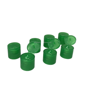 Bouchon de bouteille à visser en plastique PP personnalisé fait à la main de couleur verte, anti-fuite, avec doublure, 20 mm, 100 ml, flacons de lotion - Product Image 2