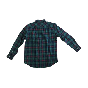 Camisa informal de invierno de estilo Vintage para hombre, 100% de algodón, ajuste Regular, cuello levantado antiarrugas, franela teñida de hilo transpirable - Product Image 2