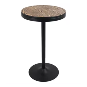 Table de bar ronde haute en bois avec matériaux en bois massif Meubles de bar et de restaurant Meubles commerciaux à vendre - Product Image 1