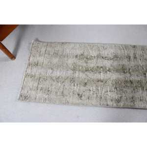 พรมวินเทจ พรมขนาดเล็ก 1.6x3.9 ฟุต พรมลายดอกไม้สีเทา - Product Image 3