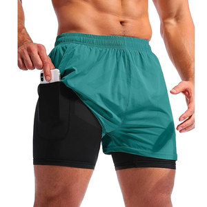 Double <b>Layer</b> Athletic Shorts Premium Quality Plus Size Shorts for Adult Latest Design Reasonable Price - Product Image 3