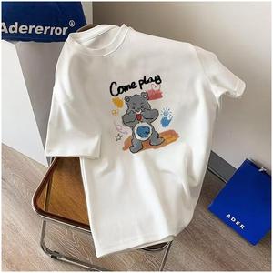 2024 nouveauté coton lapin motif à manches courtes T-Shirt personnalisable tricoté vêtements décontractés pour hommes femmes Couples même - Product Image 5