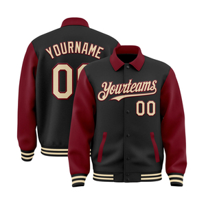 Chaqueta universitaria de lana con grafiti de moda para hombre, estilo callejero, cuello vuelto y parche bordado, temporada de invierno - Product Image 2