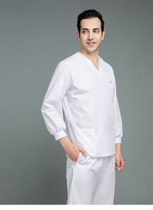 Unisex suave y cómodo poliéster algodón verano Hospital Scrubs mascota clínica enfermera uniformes pierna recta pantalón Unisex Scrub - Product Image 3