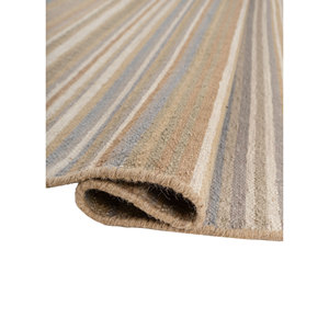 Indusbar ADWL-13092 Grey <b>Black</b> Flat Weaves Wool <b>Rug</b> Striped Abstract Rectangle Hallway for Home Floor Rectangle Jute <b>Rug</b> Home - Product Image 2