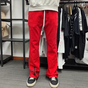Pantalon de survêtement doublé polaire 400 g/m² avec logo personnalisé, pantalon de jogging, pantalon de sport pour homme, pantalon évasé, broderie de logo personnalisée - Product Image 6