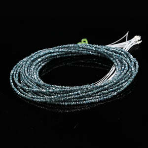 Cuentas de Diamante Azul Natural en Bruto, Hilo de Gemas de Diamante Natural de 2.5-4mm, Suministros de Lujo para la Fabricación de Joyería - Product Image 2