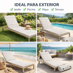 Cojín enrollable para tumbona de 190x60x1 cm, de fibra ligera, diseño portátil, con asa y funda con hebilla, para exteriores. - Product Image 6