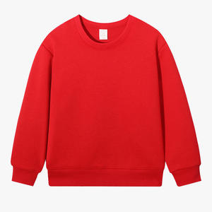 Sweat-shirt à col rond décontracté de couleur unie pour femmes adultes filles à manches longues pull en polaire - Product Image 3