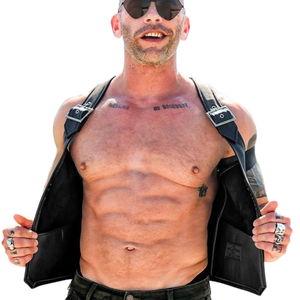 Chaleco de Cuero Negro Elegante con Hebillas de Estilo Berlín para Personas Atrevidas y a la Moda - Product Image 2