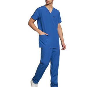 Custom Logo Unisex Medical Scrubs Set Comfortable Breathable Uniform with <b>Pockets</b> for Healthcare Hospital and Nursing <b>Staff</b> - Product Image 5