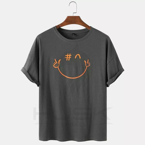 2023 venta al por mayor de alta calidad 100% Camiseta de algodón Premium serigrafía personalizada tela de punto Premium - Product Image 3