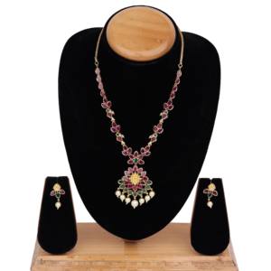 Colliers Colorstone, plaqué or, colliers de mode, cadeau traditionnel et de mariage pour les femmes, laiton, chapado en oro oro laminado - Product Image 1