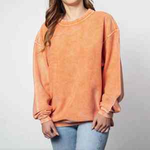 Sweat-shirt moderne en coton délavé à l'acide pour l'hiver avec intérieur en polaire doux, style hip-hop, personnalisable pour un confort unisexe - Product Image 2