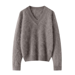 Sweat-shirt décontracté en tricot pour femme de qualité supérieure, personnalisé, avec logo sur le devant, 100% coton, impression OEM de haute qualité, automne - Product Image 2