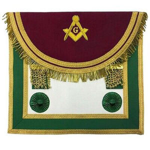 MASONIC PAST MASTER 100% LAMBSKIN <b>APRON</b> WITH WREATH HAND - Product Image 2