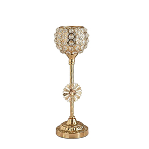 Best Quality Gold Votive Holder Large <b>Crystal</b> Beaded Candle <b>Stand</b> Perfect For Resorts Hotels Home Decoration Elegant Display - Product Image 4