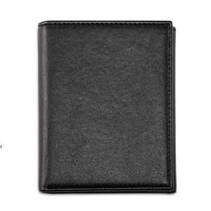 Luxury <b>Vegan</b> Trifold <b>Wallet</b> in Black Rfid Tri Folding With Recycled Lining Personalised Birthday Christmas Anniversary TDW-0080 - Product Image 3