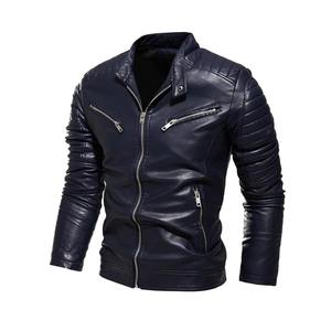 Vente en gros de vêtements d'extérieur décontractés pour hommes, veste formelle de style lourd, tendance classique, bombardier pour tous les jours, vestes en cuir pur pour hommes - Product Image 3