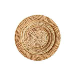 Posavasos de ratán con diseño de forma de fruta, accesorios de bambú para el hogar y la Mesa, posavasos de café de ratán Natural de Color verde y marrón - Product Image 5