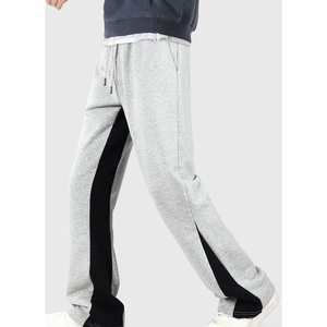 Men's Custom High Quality Casual Flared <b>Jogger</b> Track Pants Patchwork Elastic Waistband Mens <b>Stacked</b> Flare Sweatpants for Men - Product Image 3
