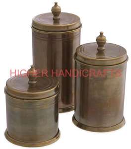 Storage <b>Canister</b> <b>Set</b> of 3 Decorative Storage Box Containers Kitchen Organizer Metal <b>Canister</b> <b>Set</b> Decorative Storage Boxes - Product Image 4