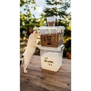 <b>Cat</b> and Dog Dry <b>Food</b> Storage <b>Container</b> Set Plastic Litter Box - Product Image 6