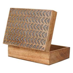 Low Price Wooden Storage <b>Box</b> Handcrafted Design Natural Wood <b>Box</b> Mango and Acacia Wood <b>Keepsake</b> <b>Box</b> with Multiple Use - Product Image 1