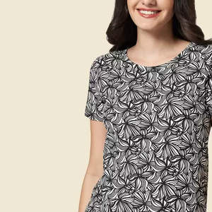 Camiseta de Sublimación de Color Personalizada para Mujer, Último Diseño de Ropa de Verano, Hecha de Tela de Lona - Product Image 5